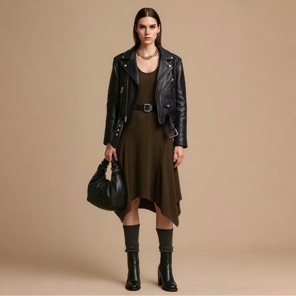Alexander Wang Asymmetrical Sleeveless Dress – L 🫒